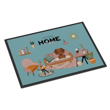 Carolines Treasures 18 x 27 in. Red Brown Dachshund Sweet Home Indoor or Outdoor Mat CK7975MAT